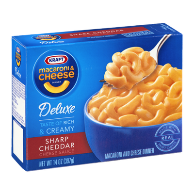 Kraft Deluxe Macaroni & Cheese Dinner Sharp Cheddar Cheese Sauce