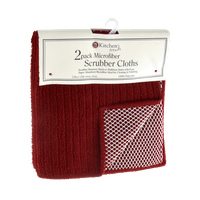 Kitchen Trends 12x12 Red Microfiber Scrubber Cloths - 2 CT