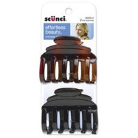 Scunci 9123303H048 Large Curved Jaw Hair Clips (3 Pack)