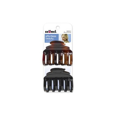 Scunci 9123303H048 Large Curved Jaw Hair Clips (3 Pack)