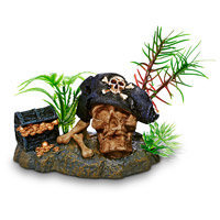 Petco Pirate Skull & Booty Aquarium Ornament, 3.5