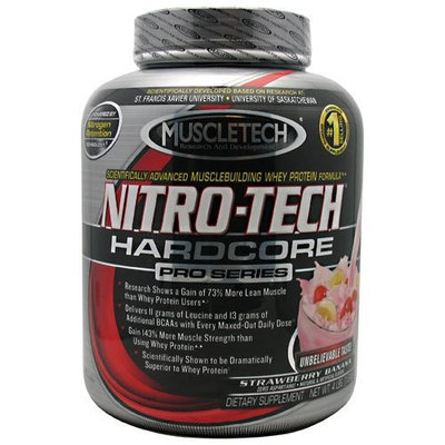 MuscleTech Nitro Tech Hardcore Pro Series Strawberry Banana -- 4 lbs