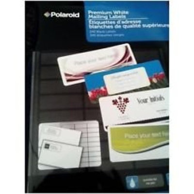 Polaroid Premium White Mailing Labels 240 ct Label Size - 2 5/8 x 1