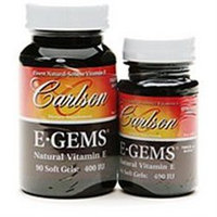 Carlson Laboratories E-Gems 90+44 400 IU - 134 Softgels - Vitamin E Complex