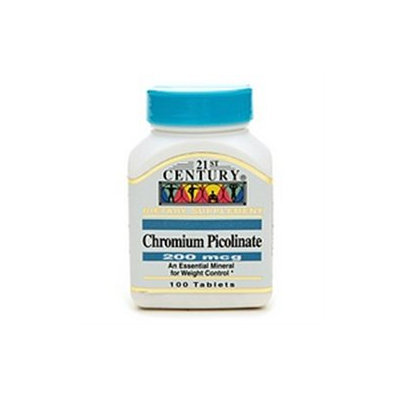 21st Century Chromium Picolinate 200mcg, 100 tablets