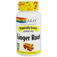 Solaray Organic Ginger Root - 100 Capsules - Other Herbs