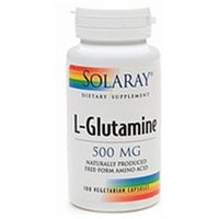 Solaray L-Glutamine - 500 mg - 100 Vegetarian Capsules