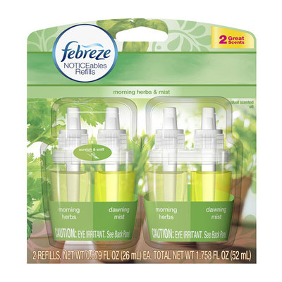 Febreze NOTICEables Morning Herbs & Mist Dual Scented Oil Refills