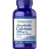 Puritan's Pride Absorbable Calcium 1200 mg with Vitamin D3 1000 IU-200 Softgels