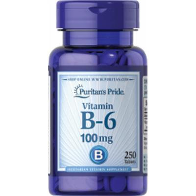 Puritan's Pride Vitamin B-6 (Pyridoxine Hydrochloride) 100 mg-250 Tablets