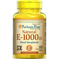 Puritan's Pride Vitamin E-1000 IU Mixed Tocopherols Natural-100 Softgels