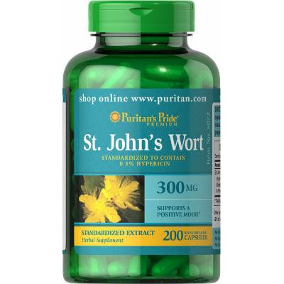 Puritan's Pride St. John's Wort Standardized Extract 300 mg-200 Capsules