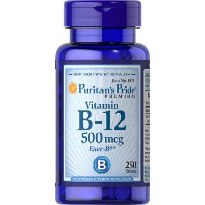 Puritan's Pride Vitamin B-12 500 mcg-250 Tablets