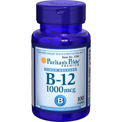 Puritan's Pride Vitamin B-12 1000 mcg Timed Release-100 Caplets