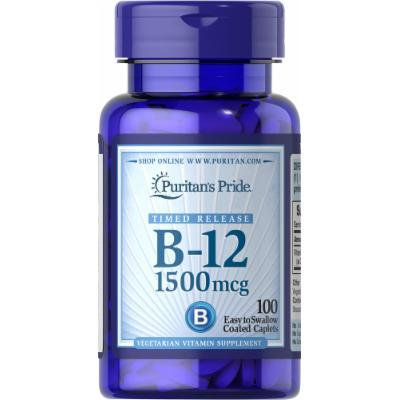 Puritan's Pride Vitamin B-12 1500 mcg Timed Release-100 Tablets