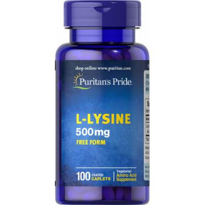 Puritan's Pride L-Lysine 500 mg-100 Caplets