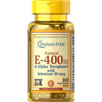 Puritan's Pride Vitamin E-with Selenium 400 IU Natural-100 Softgels