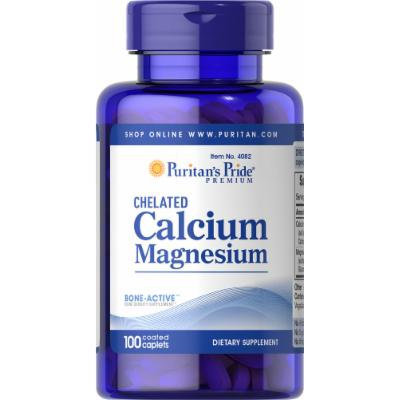 Puritan's Pride Calcium Magnesium Chelated-100 Caplets