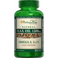Puritan's Pride Natural Flax Oil 1200 mg-200 Rapid Release Softgels