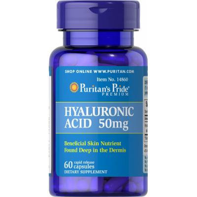 Puritan's Pride Hyaluronic Acid 50 mg-60 Capsules