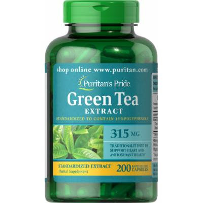Puritan's Pride Green Tea Standardized Extract 315 mg-200 Capsules