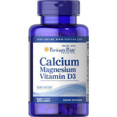 Puritan's Pride Calcium Magnesium with Vitamin D-120 Caplets
