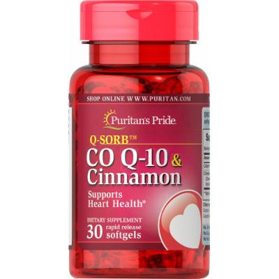 Puritan's Pride Q-SORB Co Q-10 & Cinnamon-30 Rapid Release Softgels