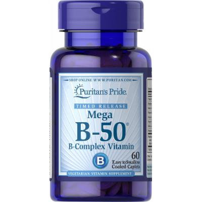 Puritan's Pride Vitamin B-50 Complex Timed Release-60 Caplets