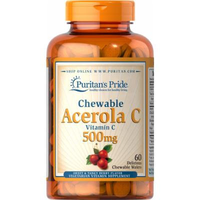 Puritan's Pride Chewable Acerola C 500 mg-60 Chewables