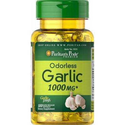 Puritan's Pride Odorless Garlic 1000 mg-100 Rapid Release Softgels