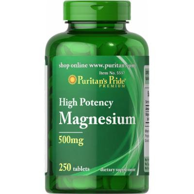 Puritan's Pride Magnesium 500 mg-250 Tablets
