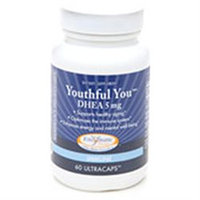 Enzymatic Therapy Youthful You DHEA 5mg, Ultracaps