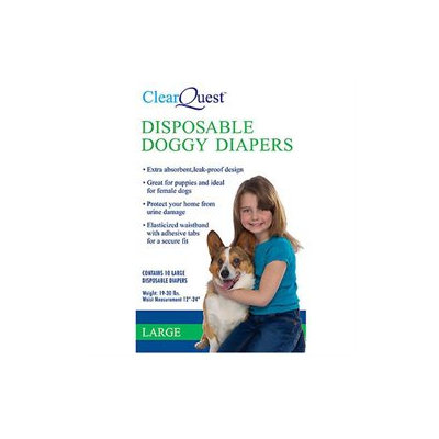 Petedge US948 18 ClearQuest Disposable Doggy Diapers Lrg