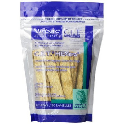 Virbac C.E.T. HEXtra Premium Oral Hygiene Chews for Petite/Small Dogs (under 11 Pounds)