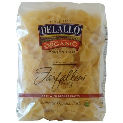 DeLallo Organic Farfalloni #88, 16-Ounce Units (Pack of 16)