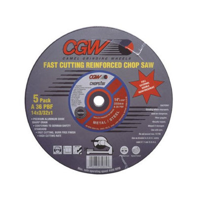 CGW Abrasives Type 1 Cut-Off Wheels, Chop Saws - 14