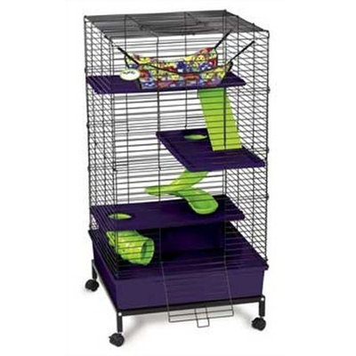 Super Pet Kaytee My First Home Deluxe Multi-Level Pet Home with Casters