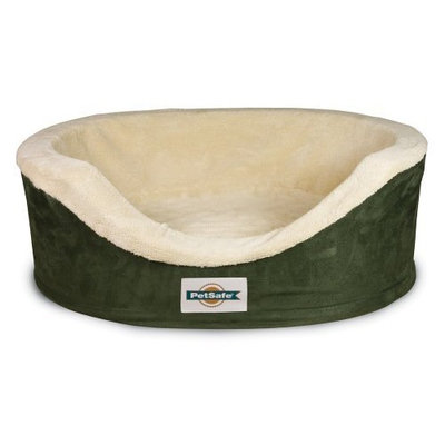 PetSafe Heated Wellness Sleeper, Small, Hunter Green/Sand