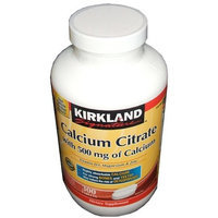 Kirkland Signature Calcium Citrate with 500mg of Calcium 300 Tablets Per Bottle
