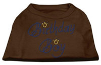 Ahi Birthday Boy Rhinestone Shirts Brown XS (8)