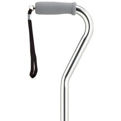 Harvy Men Adjustable Center Balance Offset Cane Silver -Affordable Gift! Item #DHAR-9051911