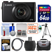 Canon PowerShot G7 X Wi-Fi Digital Camera with 64GB Card + Case + Tripod + Kit