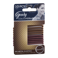 Goody ColourCollection No Metal Elastics Brunette - 10 CT