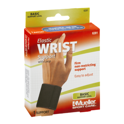 Mueller Sport Care Basic Support Elastic Wrist Support Level with Loop