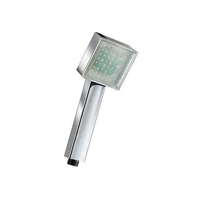 Arctic Contemporary Chrome Square Color Changing LED Hanldheld Shower head