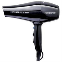 Pibbs Industries Turbo Power 4000BLACK MegaPower 4000 Professional Hair Dryer- Black