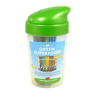 Amazing Grass - Green Superfood Variety Flavor Packets with Shaker Cup - 7 x 8g Packets