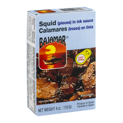 Bajamar Calamares Squid in Ink Sauce
