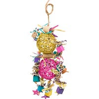 Fetch-It Pets Polly Wanna Galactic Crunch Bird Toy, 16