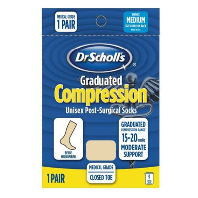 Dr. Scholl's Moderate Graduated Compression Post-Surgical Sock Medium